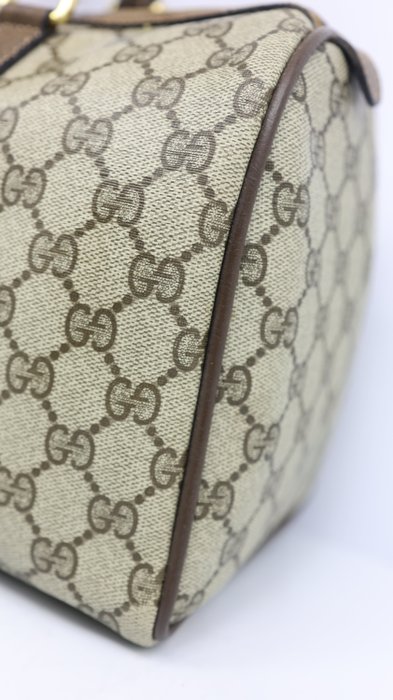 Gucci GG Supreme Sherry Line Vintage Boston Bag