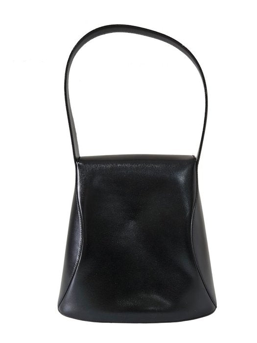 Christian Dior Vintage Black Leather Shoulder Bag