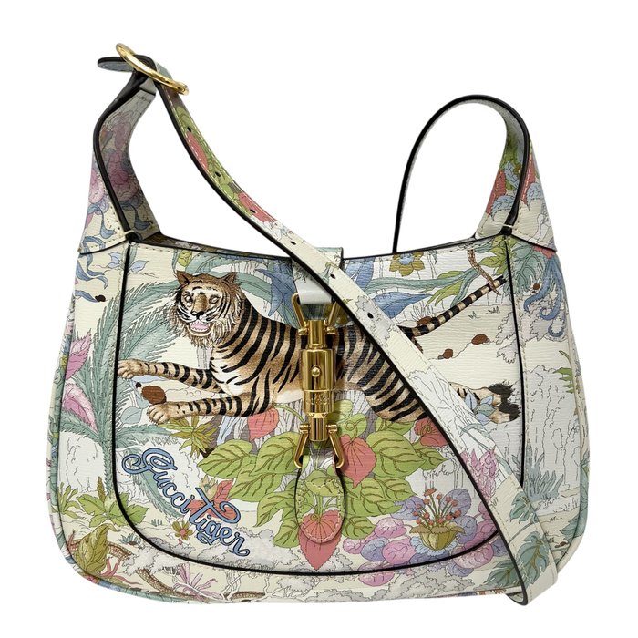Gucci Jackie Tiger Multicolour Leather Shoulder Bag