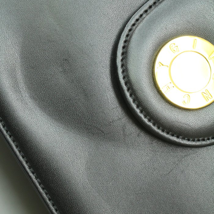 Givenchy Vintage Black Leather Handbag -gold hardware