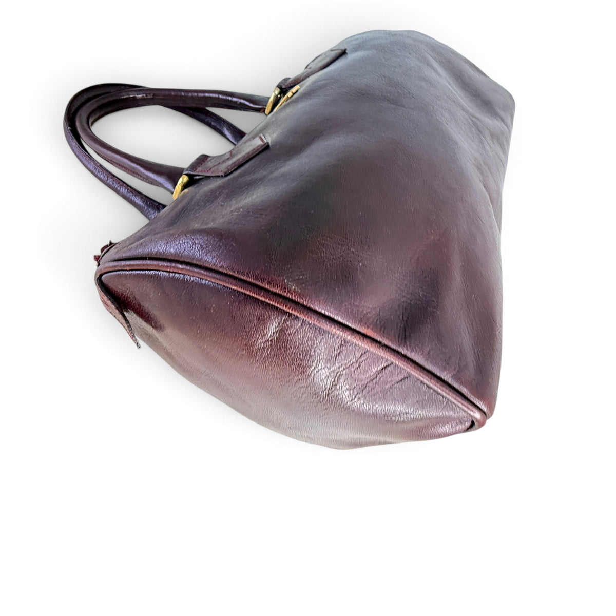 Fendi Boston Hand Bag burgundy