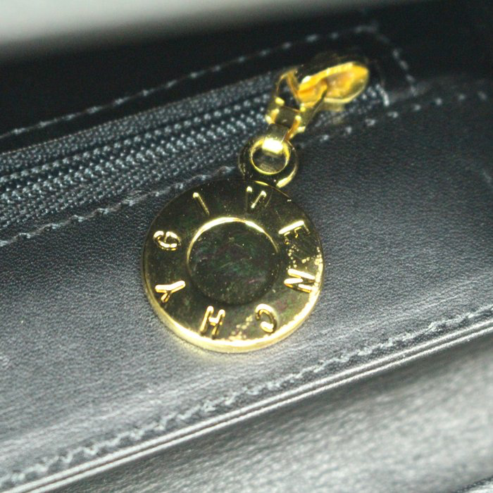 Givenchy Vintage Black Leather Handbag -gold hardware
