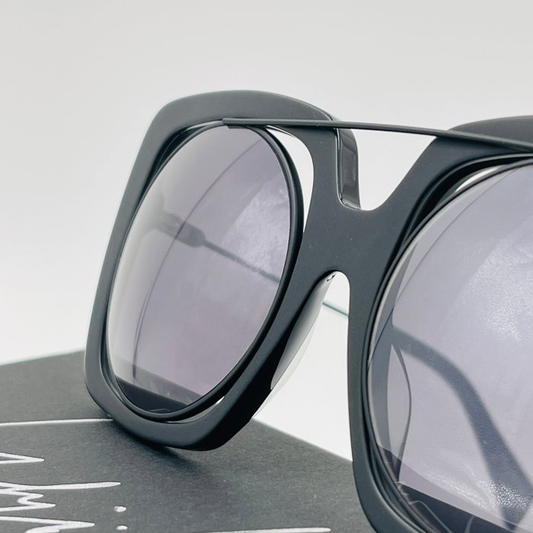 Yohji Yamamoto YY7009 Designer Sunglasses – Black, Unisex