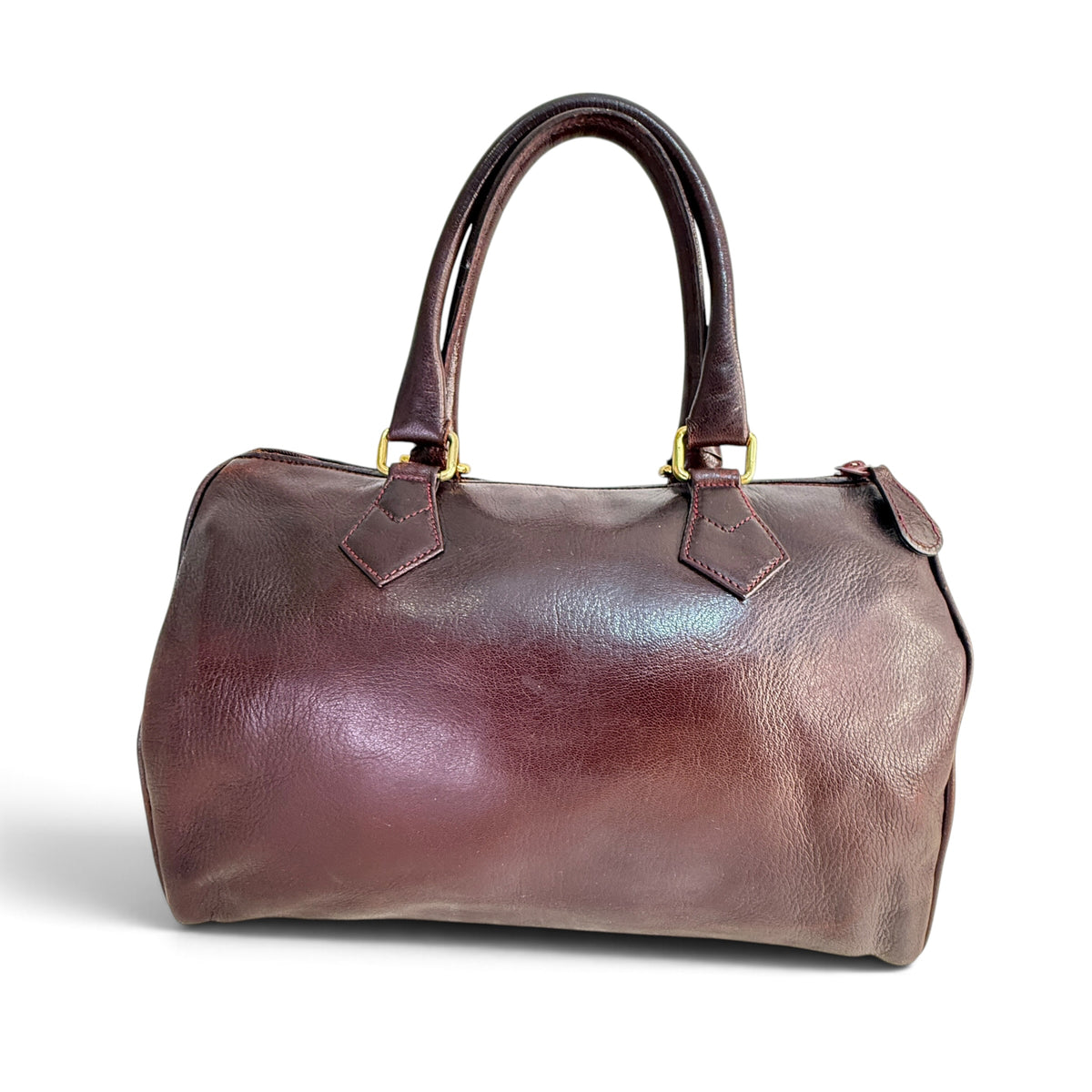 Fendi Boston Hand Bag burgundy