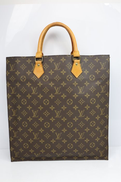 Louis Vuitton Vintage Monogram Sac Plat GM Large Tote Bag