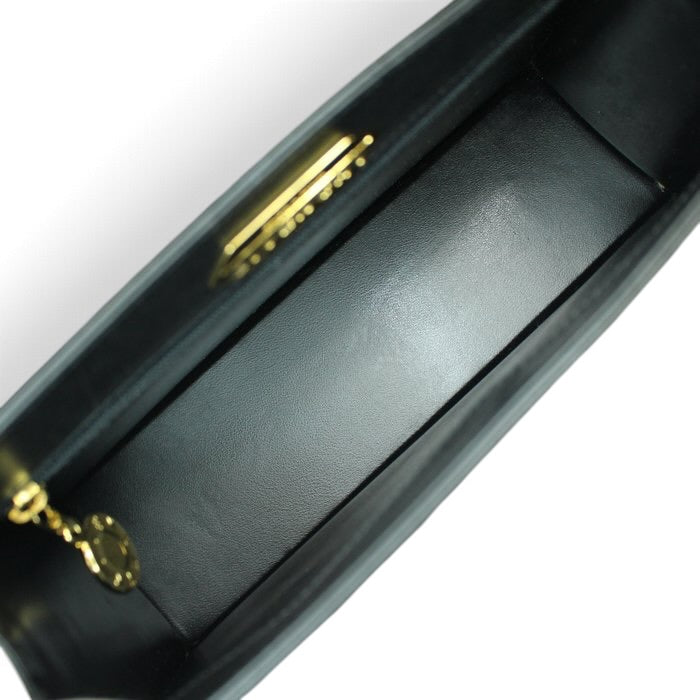 Givenchy Vintage Black Leather Handbag -gold hardware