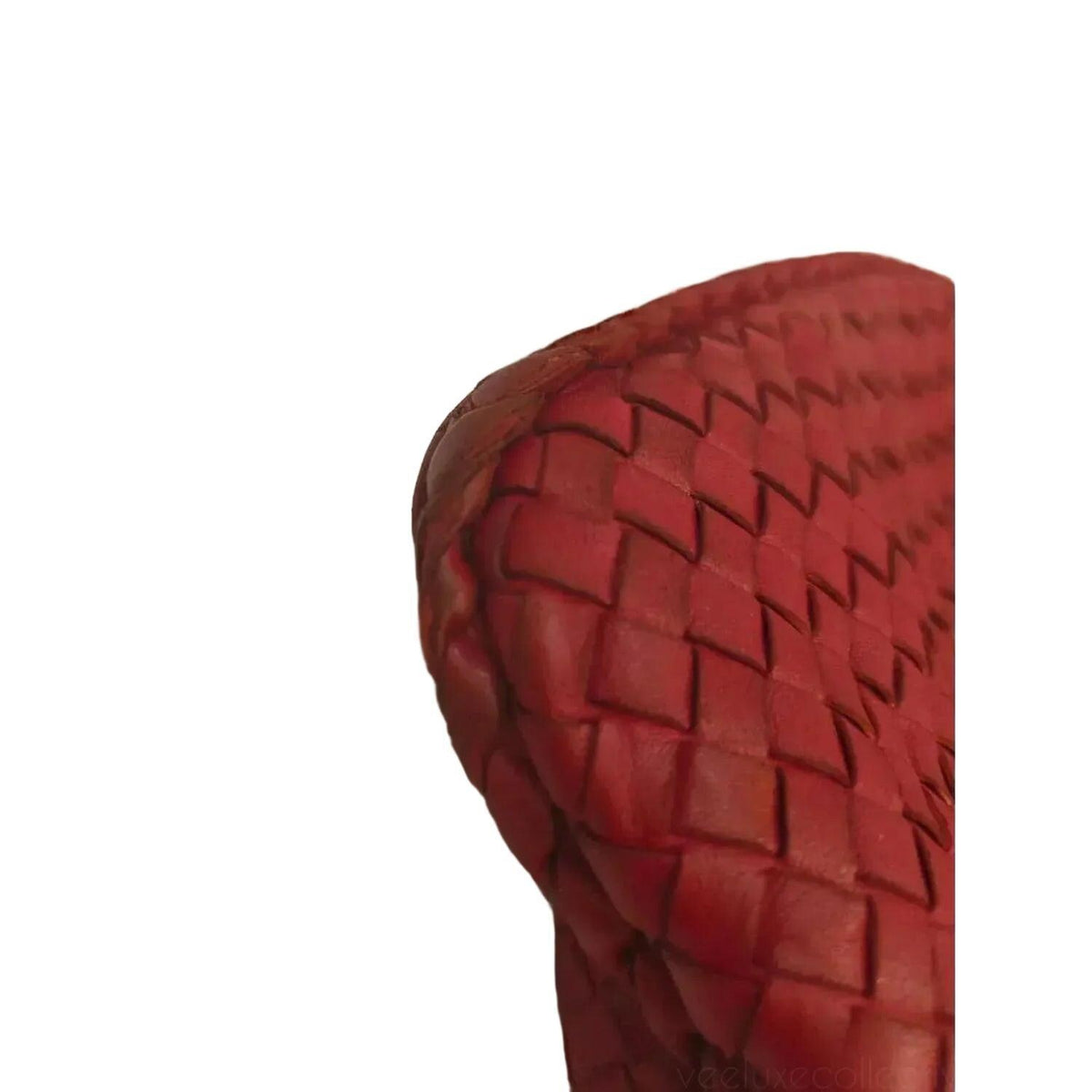 Bottega Veneta red hobo bag Intrecciato braided pattern soft lambskin leather.