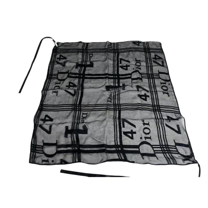 Christian Dior multi-functional scarf in multi-colour with woven logos and metallic appliqués.