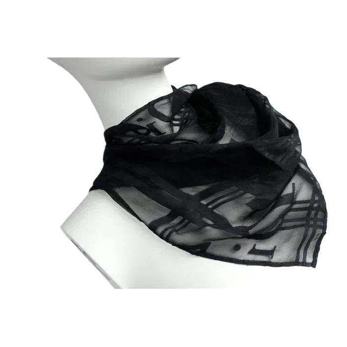 Christian Dior multi-functional scarf in multi-colour with woven logos and metallic appliqués.