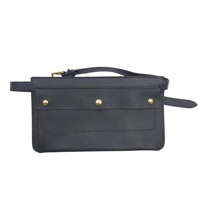 Burberry black waist bag premium leather structured silhouette with meticulous stitching and high-quality hardware.