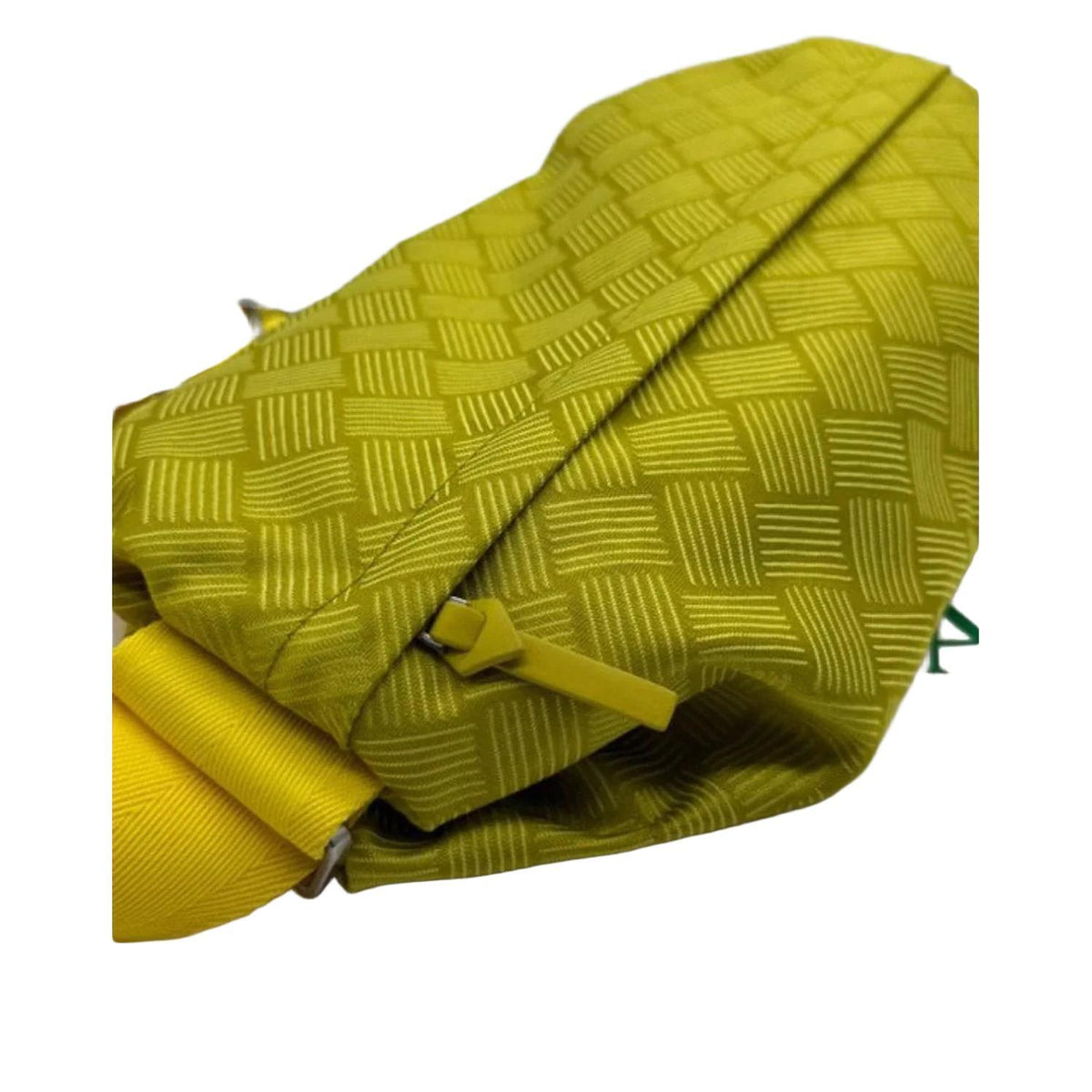 Bottega Veneta yellow fanny pack canvas and leather blend with sleek compact design.
