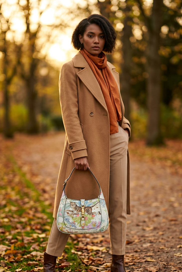 Gucci Jackie Tiger Multicolour Leather Shoulder Bag