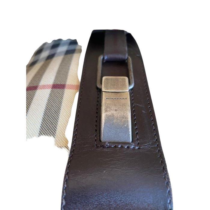 Burberry beige tote bag with iconic Nova Check pattern and leather accents.