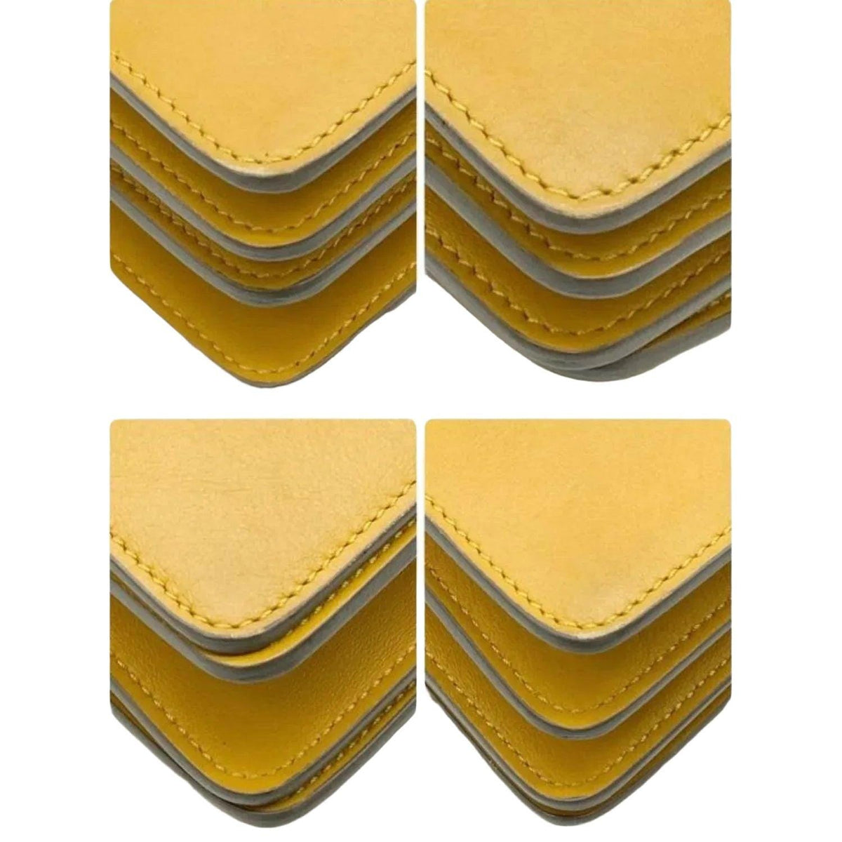 Chloè yellow messenger bag with gold-tone ring, suede and leather textures.