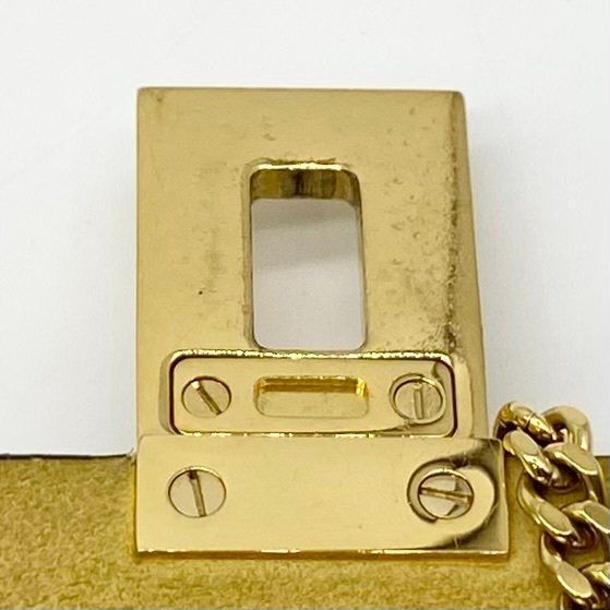 Chloè yellow suede messenger bag with gold-plated hardware and smooth leather accents.