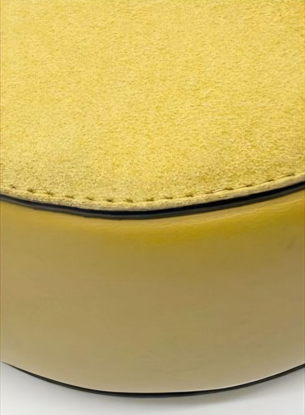 Chloè yellow suede messenger bag with gold-plated hardware and smooth leather accents.