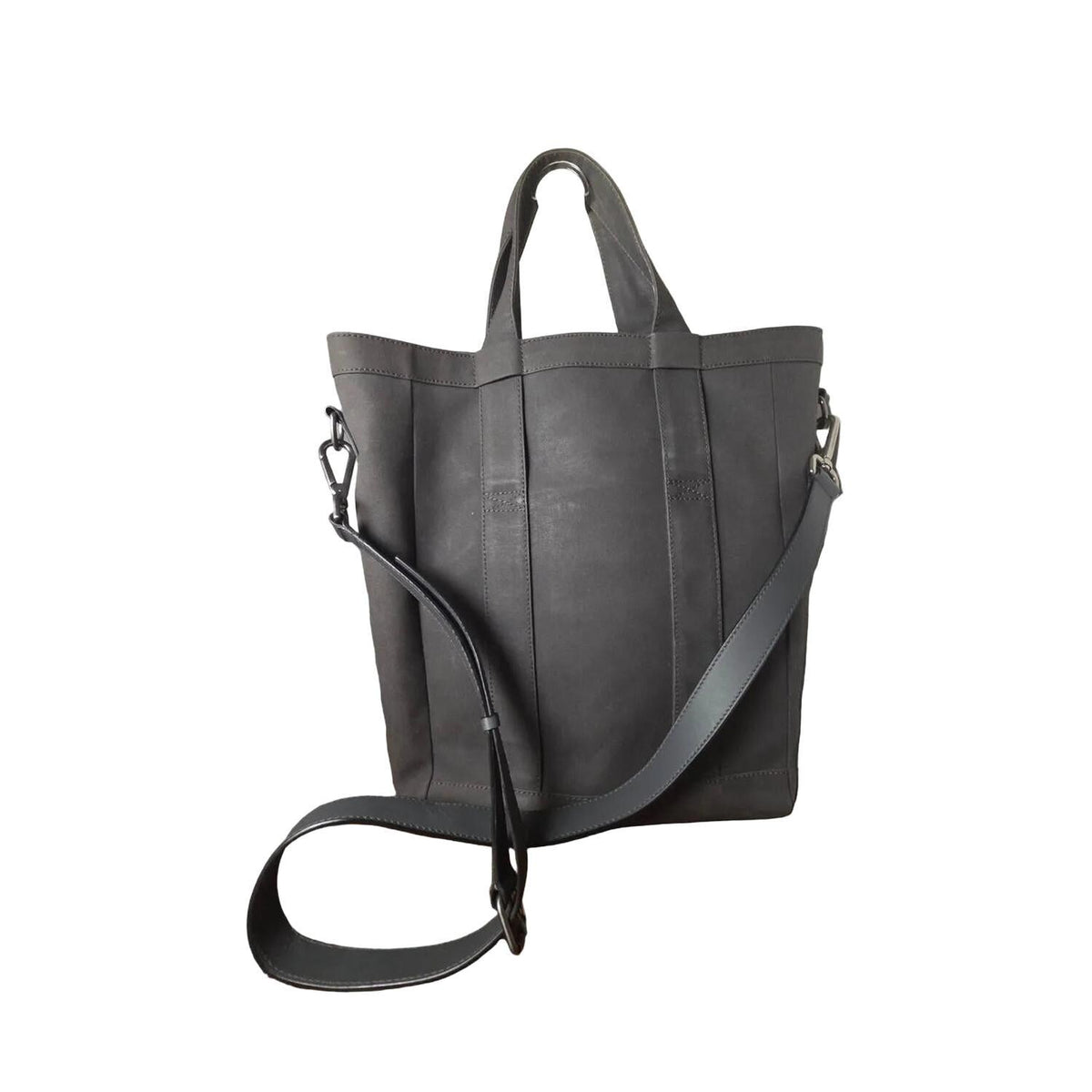Salvatore Ferragamo black crossbody bag with leather trims and logo detail.