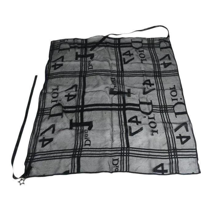 Christian Dior multi-functional scarf in multi-colour with woven logos and metallic appliqués.