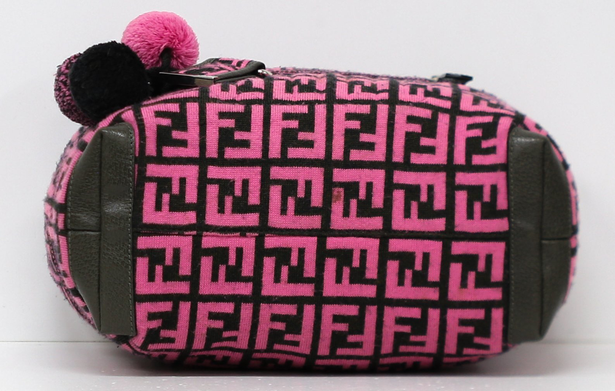 Fendi Black & Pink Wool Monogram Handbag – Dustbag