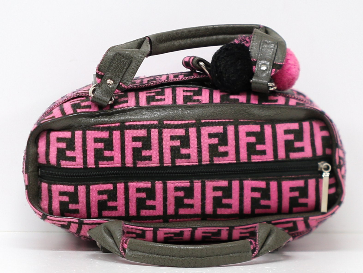 Fendi Black & Pink Wool Monogram Handbag – Dustbag