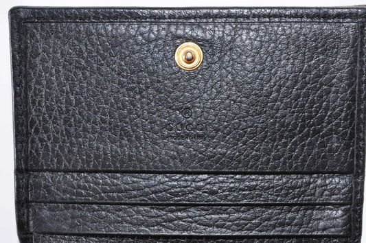 Gucci Black Leather Bi-Fold Wallet