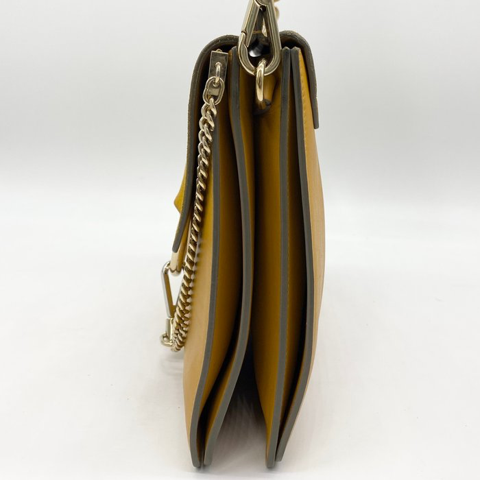Chloé Faye Shoulder Bag – Mustard Yellow Suede & Leather