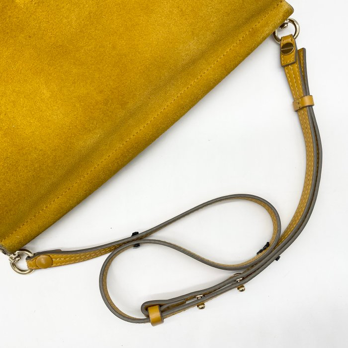 Chloé Faye Shoulder Bag – Mustard Yellow Suede & Leather