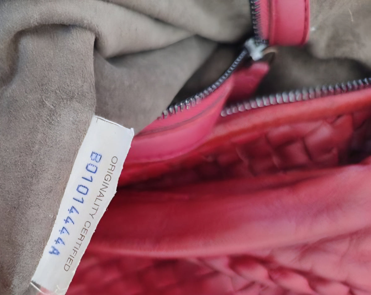 Bottega Veneta Antheia Dark Red Intrecciato Lambskin Hobo Bag
