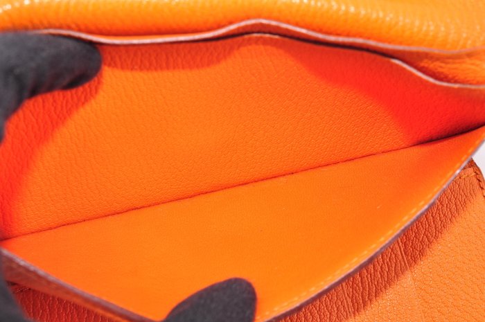 Hermès Béarn Wallet Orange Leather Long Wallet