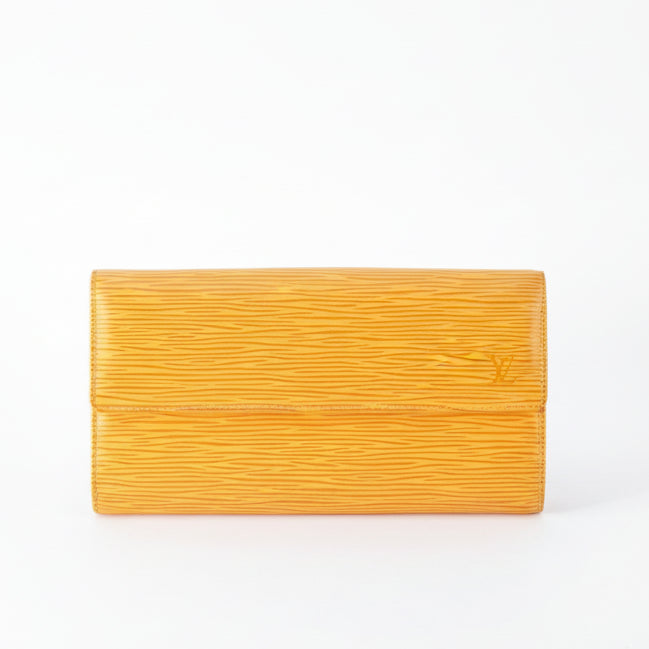 Louis Vuitton Epi Leather Long Wallet Yellow
