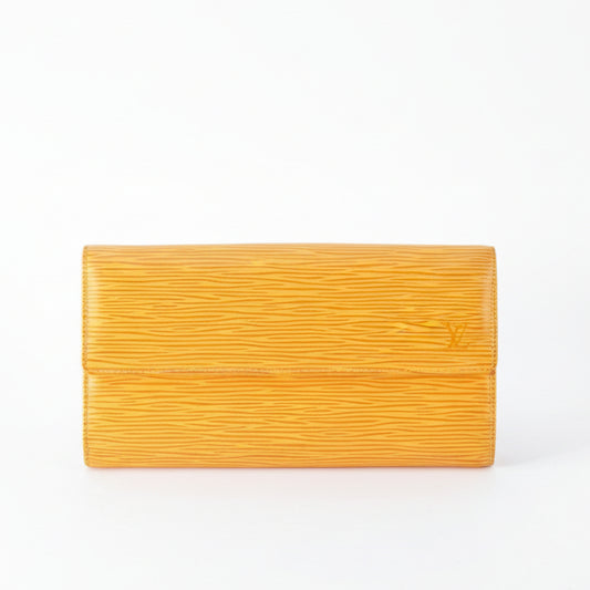 Louis Vuitton Epi Leather Long Wallet Yellow