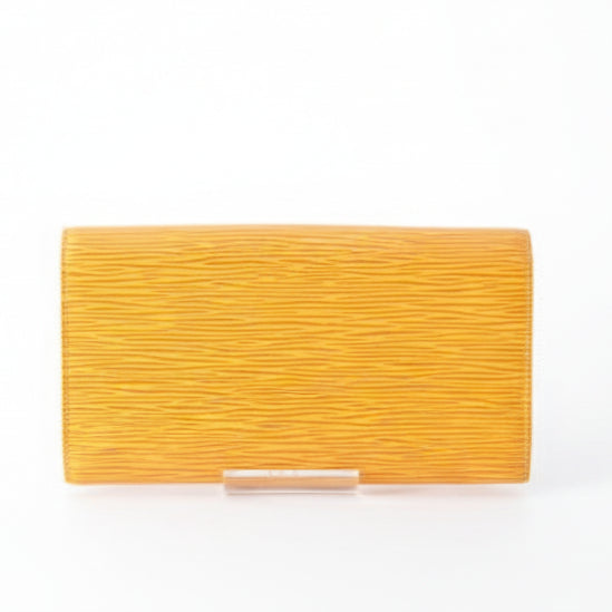 Louis Vuitton Epi Leather Long Wallet Yellow