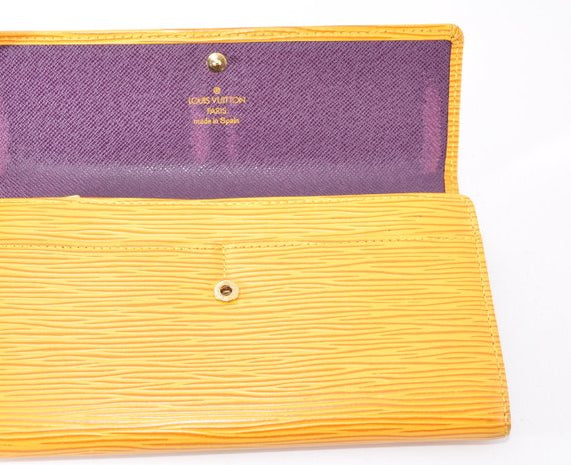 Louis Vuitton Epi Leather Long Wallet Yellow