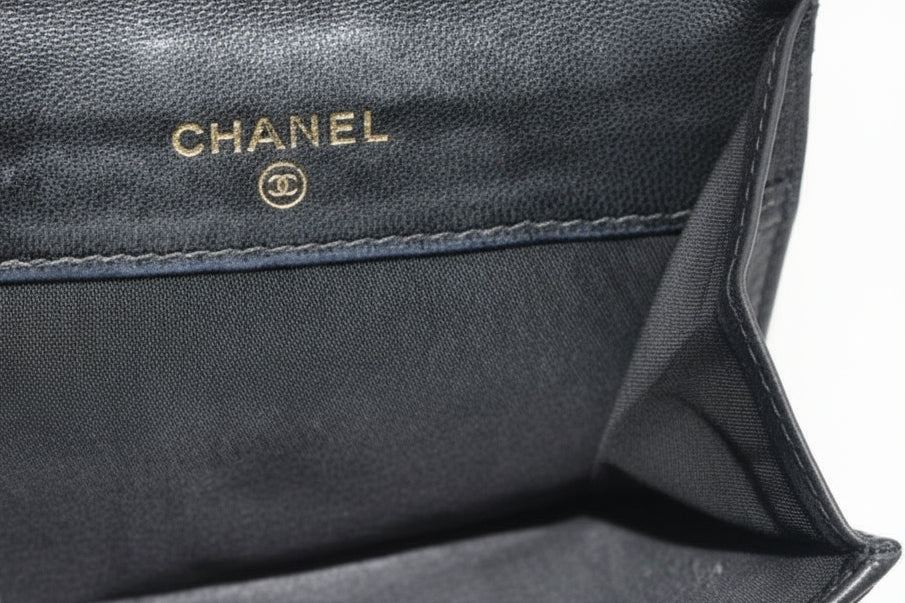 Chanel Caviar Leather CC Bi Fold Wallet