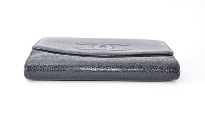 Chanel Caviar Leather CC Bi Fold Wallet