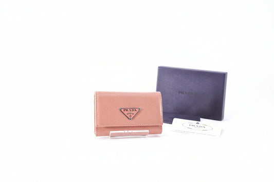 Prada Pink Compact  Key chain Case