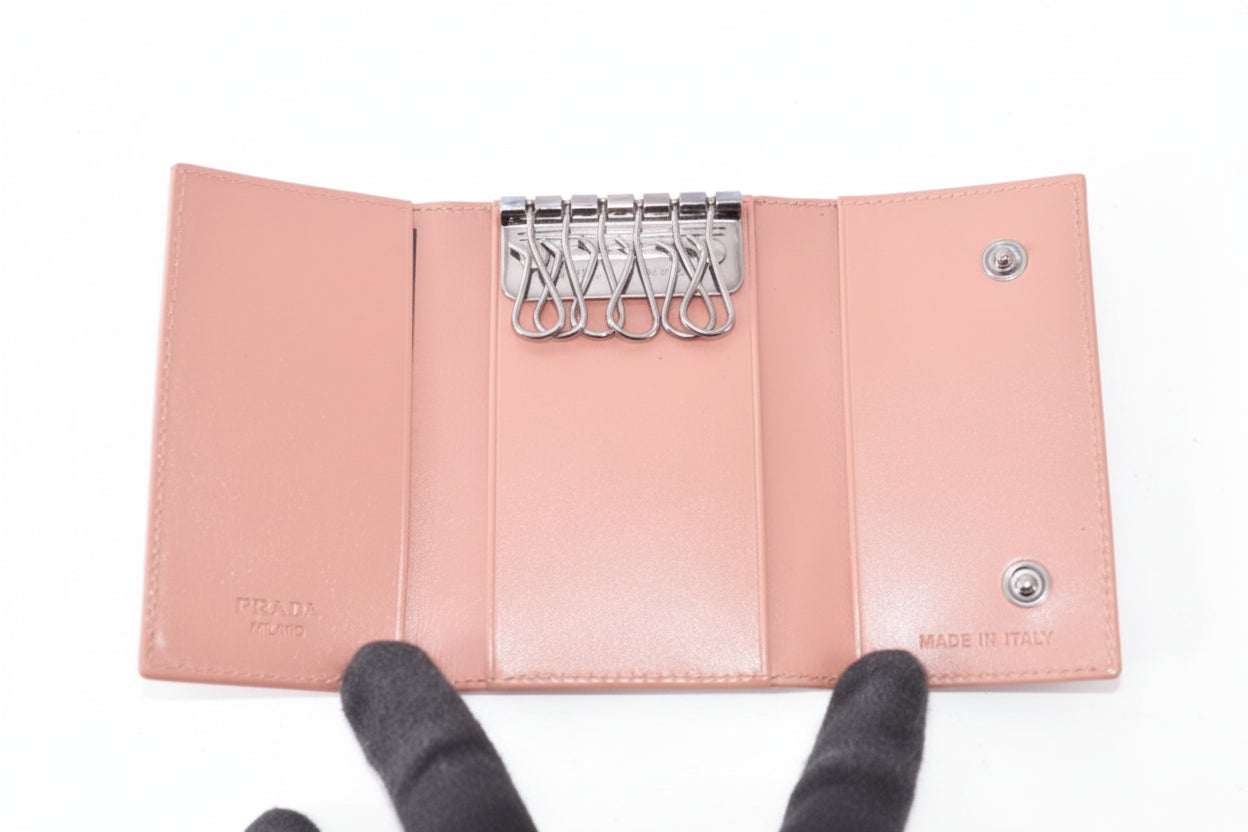 Prada Pink Compact  Key chain Case