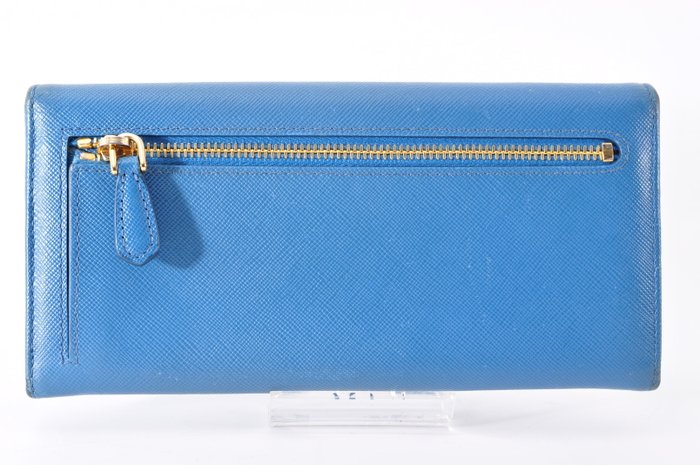 Prada Blue  Bow Continental Long Wallet