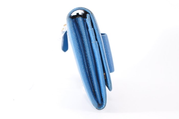 Prada Blue  Bow Continental Long Wallet