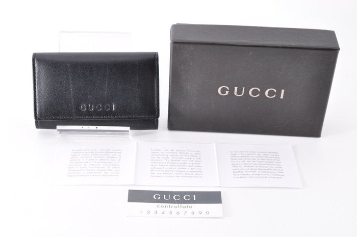 Gucci Black Leather Key Case
