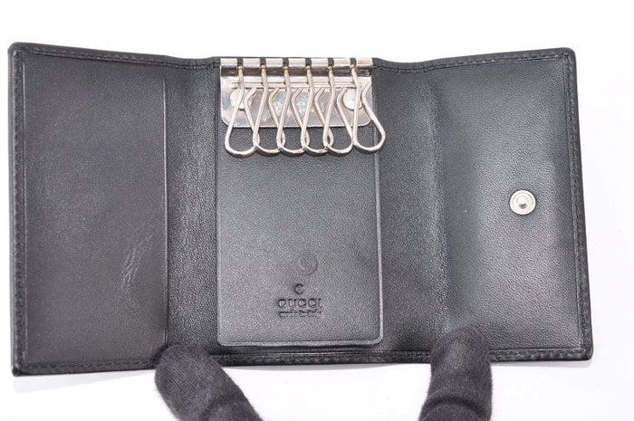 Gucci Black Leather Key Case