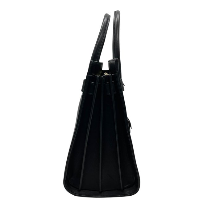 Yves Saint Laurent Sac de Jour Ivory Black Structured Tote