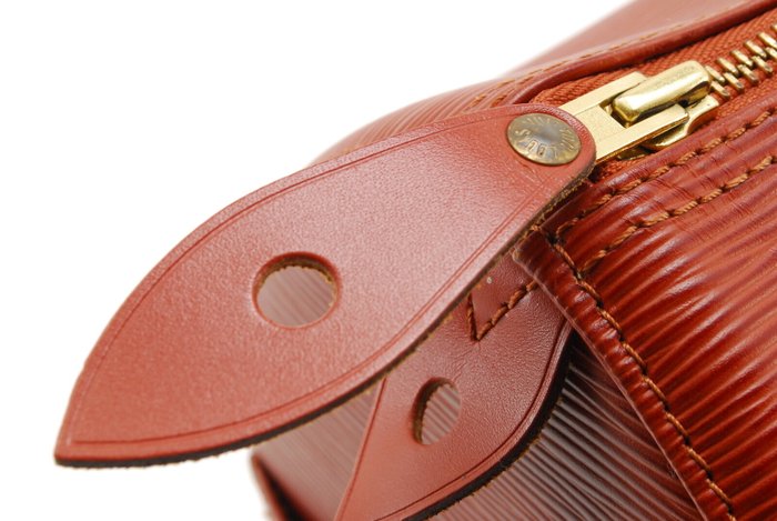 Sac à main Boston Louis Vuitton Speedy 35 en cuir Epi orange