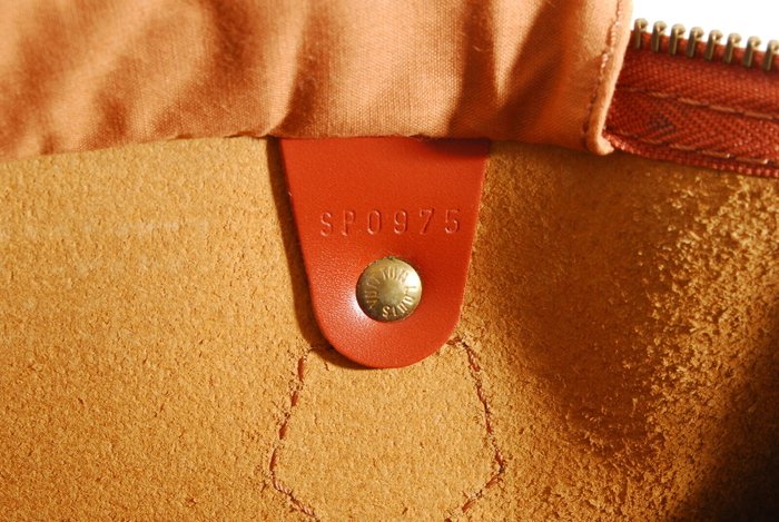 Sac à main Boston Louis Vuitton Speedy 35 en cuir Epi orange