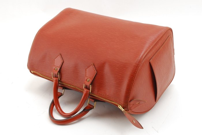 Sac à main Boston Louis Vuitton Speedy 35 en cuir Epi orange