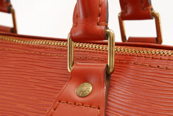 Sac à main Boston Louis Vuitton Speedy 35 en cuir Epi orange