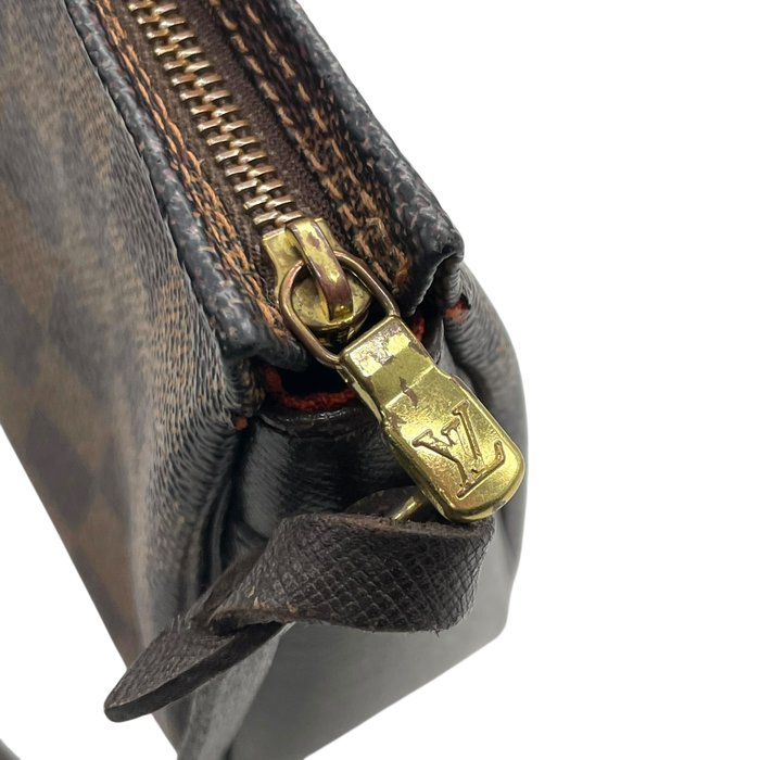 Louis Vuitton Damier Ebene Trousse Makeup Bag Mini Pochette