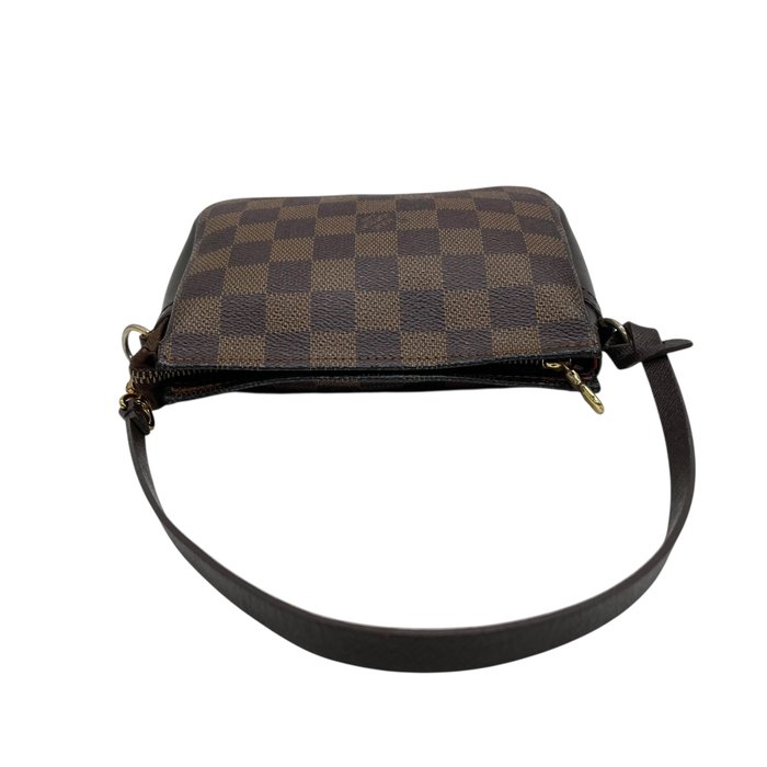 Louis Vuitton Damier Ebene Trousse Makeup Bag Mini Pochette