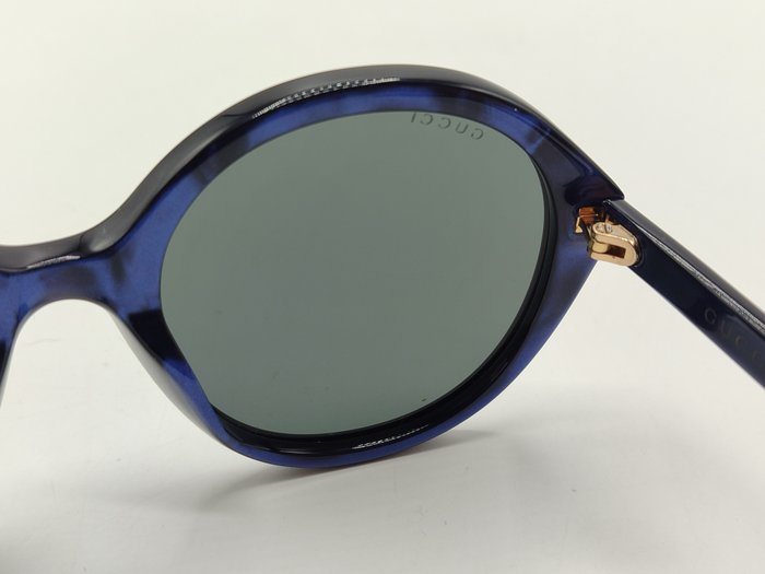 Gucci GG0023S  Blue Gold Bee Motif Gradient lens Sunglasses