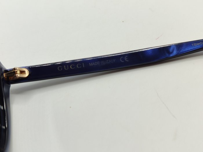 Gucci GG0023S  Blue Gold Bee Motif Gradient lens Sunglasses